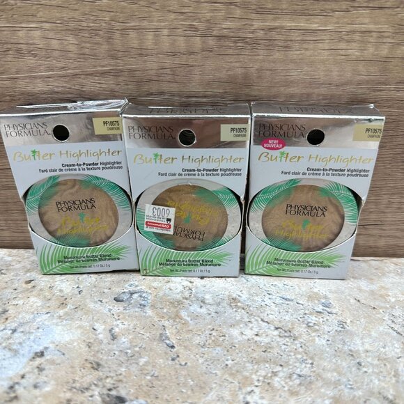3X Physicians Formula Butter Cream To Powder Highlighter Champagne PF10575 New - Picture 1 of 11